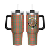 MacKinnon Ancient Tartan Crest 40 oz Insulated Tumbler with Handle
